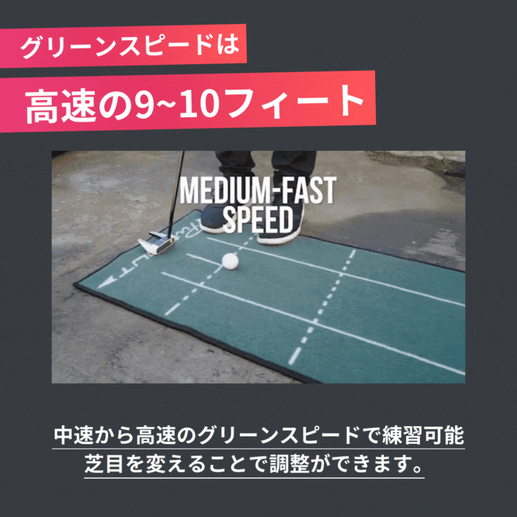 ミディアムパターマット【おしゃれなパターマットでパター練習の ミディアムパターマット【おしゃれなパターマットでパター練習の