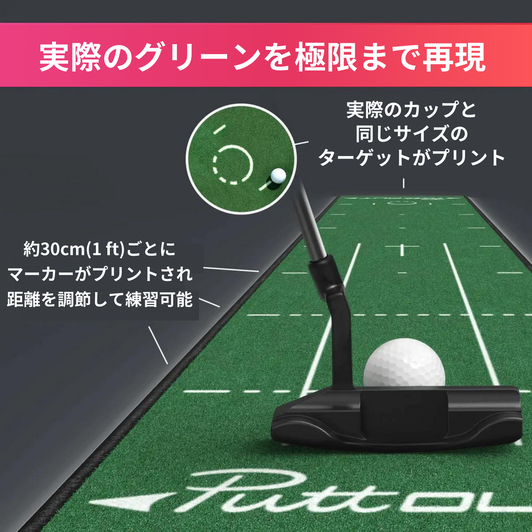 ミディアムパターマット【おしゃれなパターマットでパター練習の ミディアムパターマット【おしゃれなパターマットでパター練習の