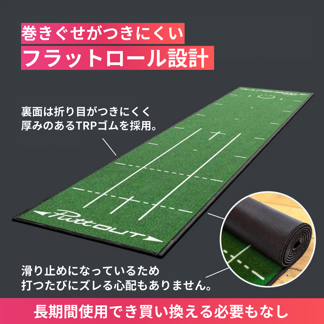 スリムパターマット【おしゃれなパターマットでパター練習の質が スリムパターマット【おしゃれなパターマットでパター練習の質が